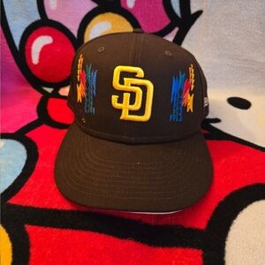 New Era Kids Brown Cap with Yellow and Blue Accents